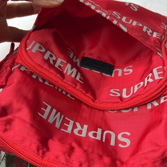 Supreme Red Nylon Cordura Triple Compartment Adjustable Crossbody Bag - Picture 6 of 11